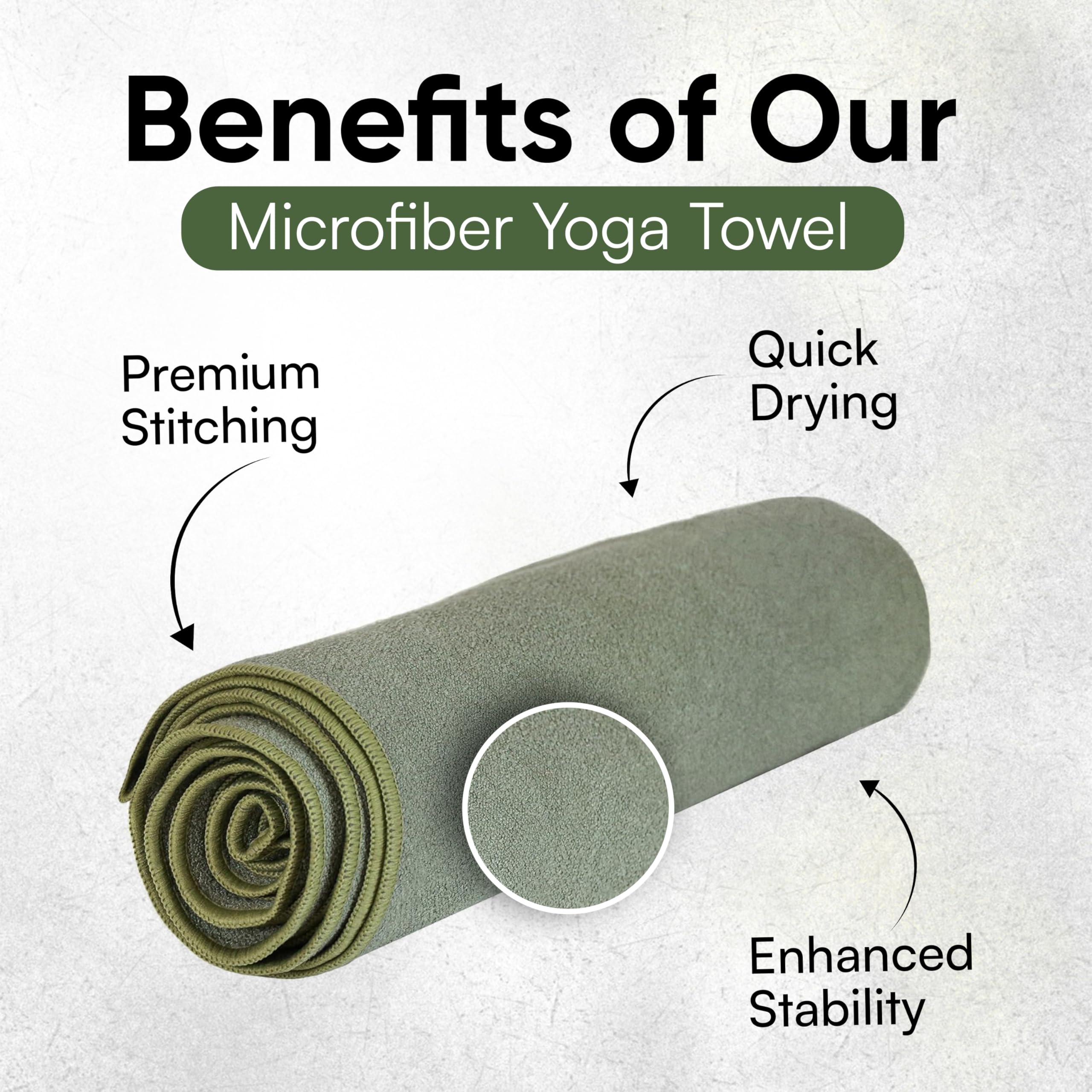 Toalla para esterilla de yoga, toalla de yoga de microfibra de doble cara, absorbente de sudor, antideslizante, toalla de yoga caliente, ligera, de secado rápido, toalla de sudor para