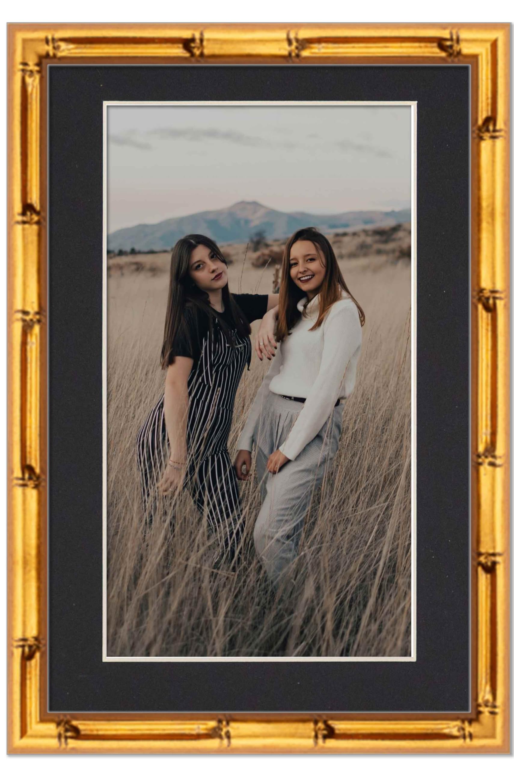 Amazon.co.jp: CustomPictureFrames.com 9x13 フレーム ゴールド