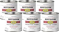 Vista 15 de Rust-Oleum 7790502 - Pintura antióxido para aplicación con brocha, cuarto de galón, blanco plano (paquete de 1)