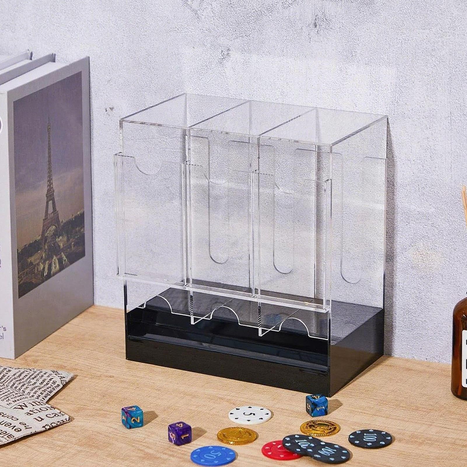 Sammelkarten-Spender Organizer Aufbewahrung Schutz Ausgabe Display | 3-Fach-Sportkarten-Pack-Box-Behälter Für Zimmer Sammlung Schreibtisch Zuhause Display Aufbewahrung Acryl-Ausgabe