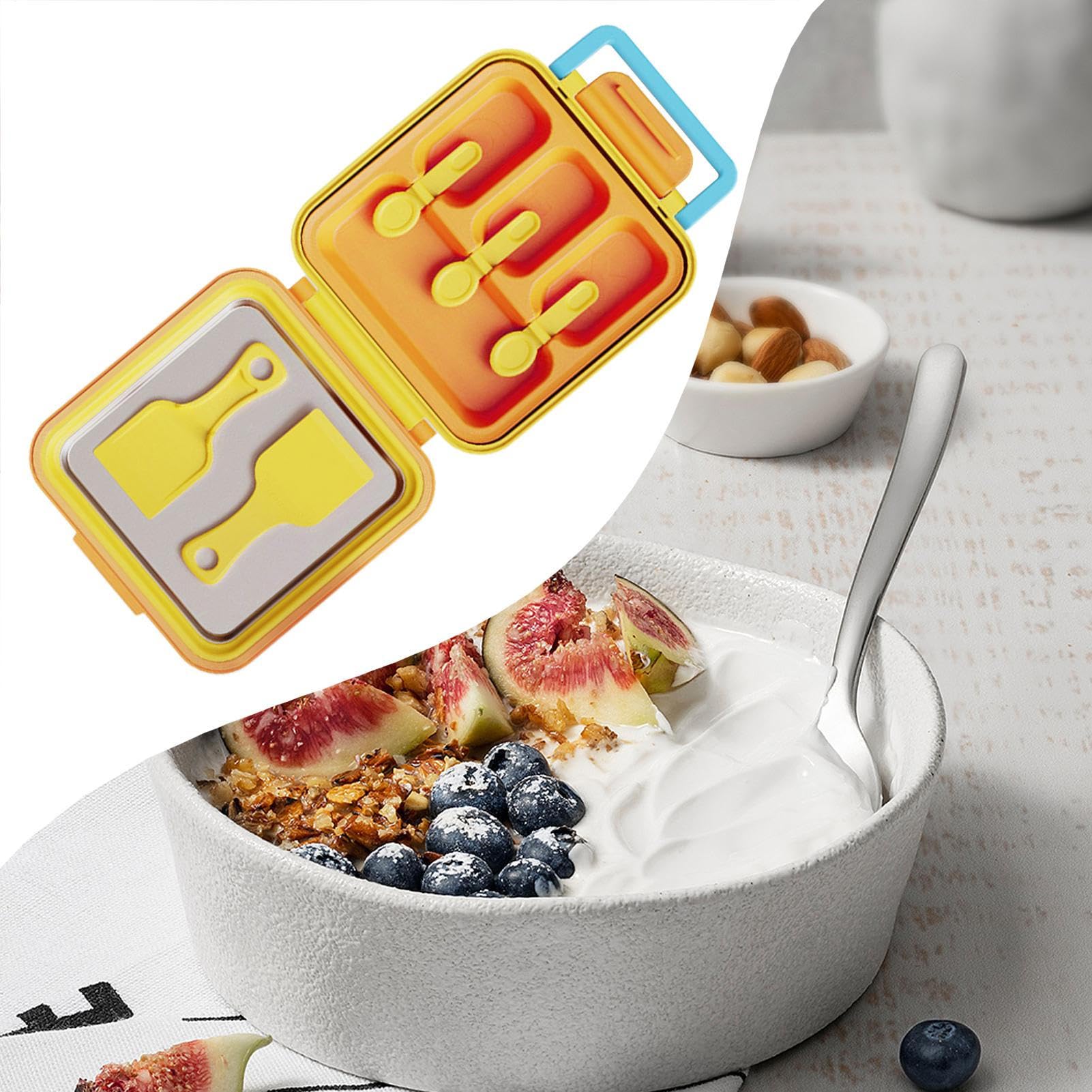 per Ghiaccioli e Gelati Macchina Riutilizzabile 2 In 1 Per Yogurt Croccante | Strumento Per Dolci Con Sformo Facile E Vassoio Compatto Per Yogurt, Ideale Per Snack E Dessert Per Bambini