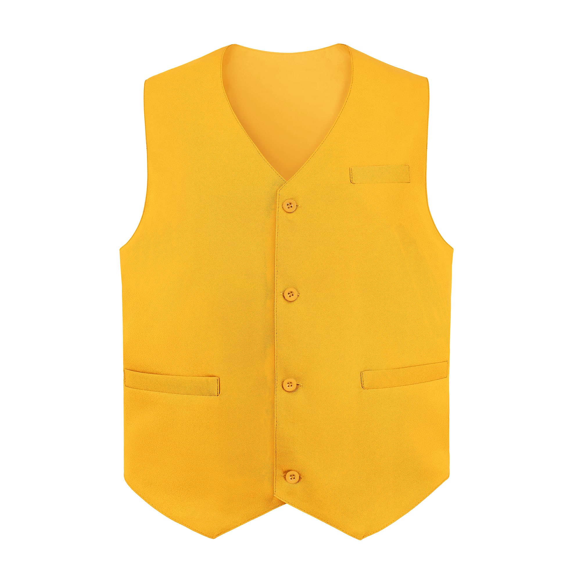 TOPTIE Gilets sans manche Homme Gilet de Costume avec Boutons unisexe pour commis de supermarché et bénévole