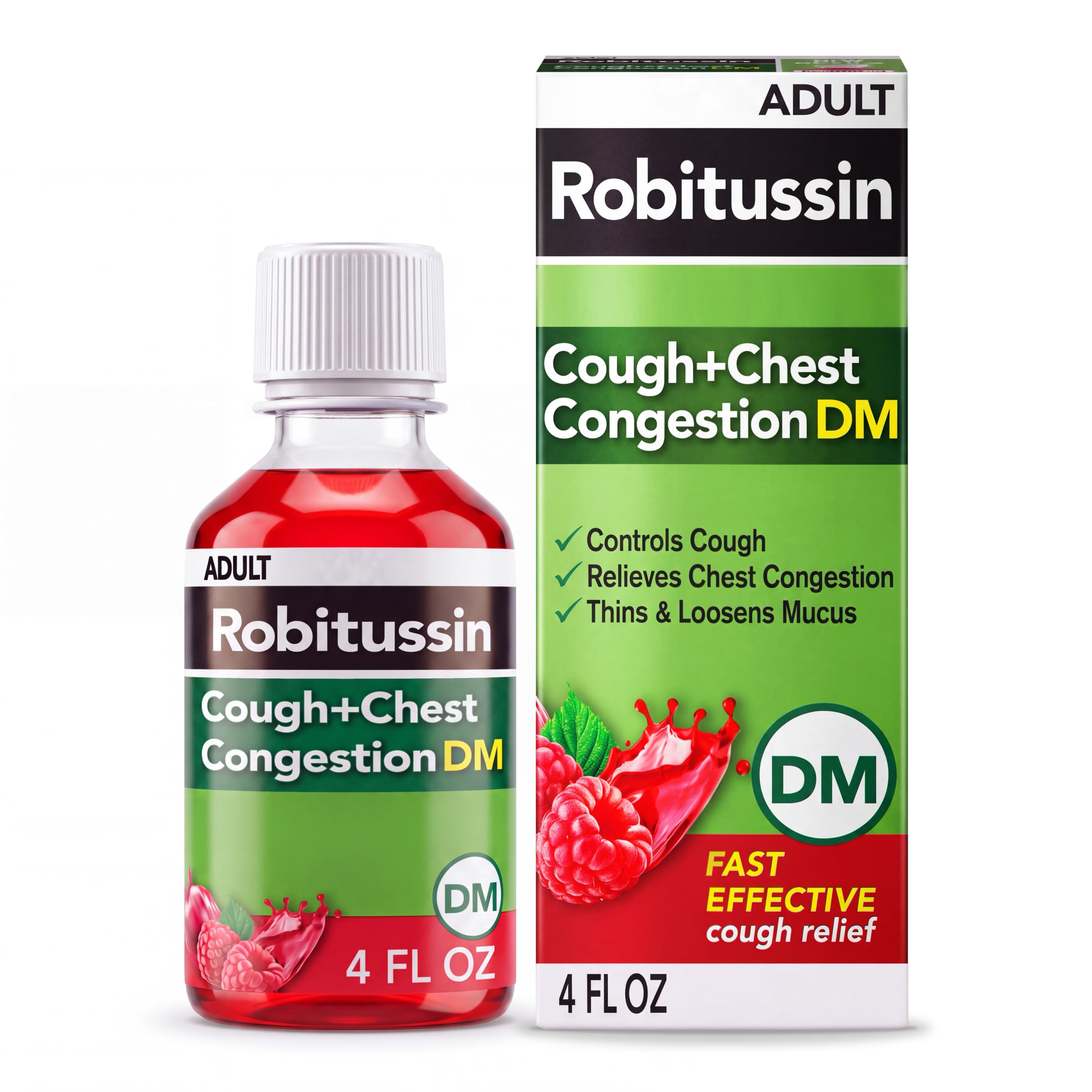 Robitussin DM Cough and Chest Congestion, Raspberry, 8 fl oz — Amazon image 13