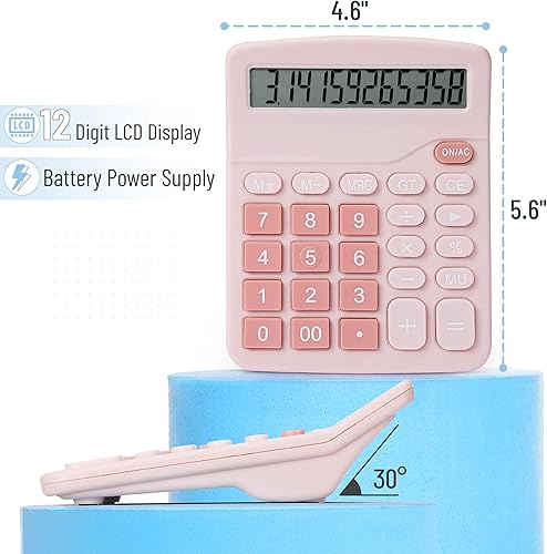 Miniatura 2 de Mr. Pen Calculadora de escritorio de pantalla grande rosa