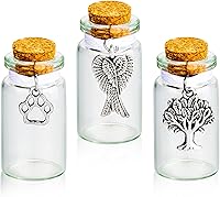 Vista 9 de 3 botellas de recuerdo personalizadas de piel de mascota para cenizas de mascotas, cabello y dientes, regalo de condolencia por pérdida de perro