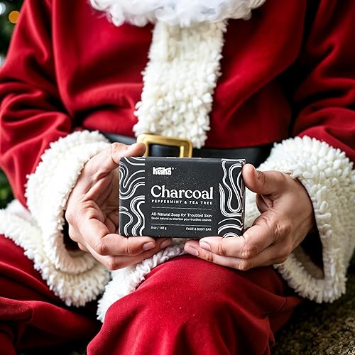 Miniatura 4 de Keika Barra de jabón negro carbón para eczema, psoriasis, cara, cuerpo, hombres, mujeres, adolescentes con piel grasa, 5 onzas
