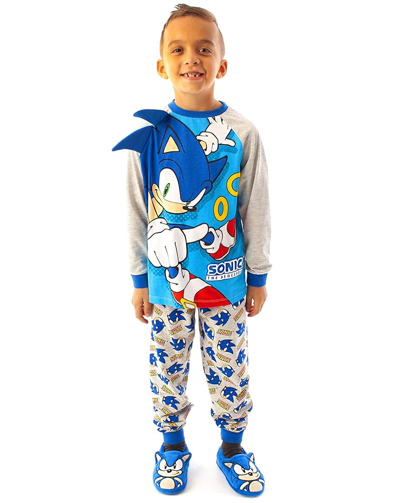 Pigiama Sonic The Hedgehog Per Bambini - Set Blu Con Stampe 3D - Taglie 4-12 Anni - Foto 8