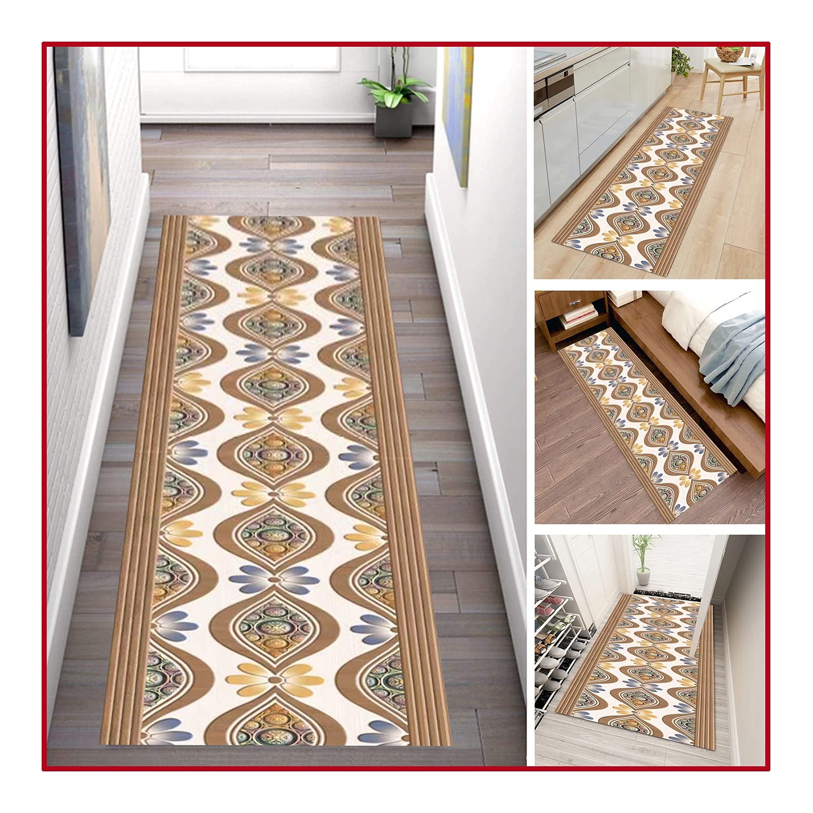 Tapis de couloir long insonorisé et lavable pour sécuriser une entrée glissante