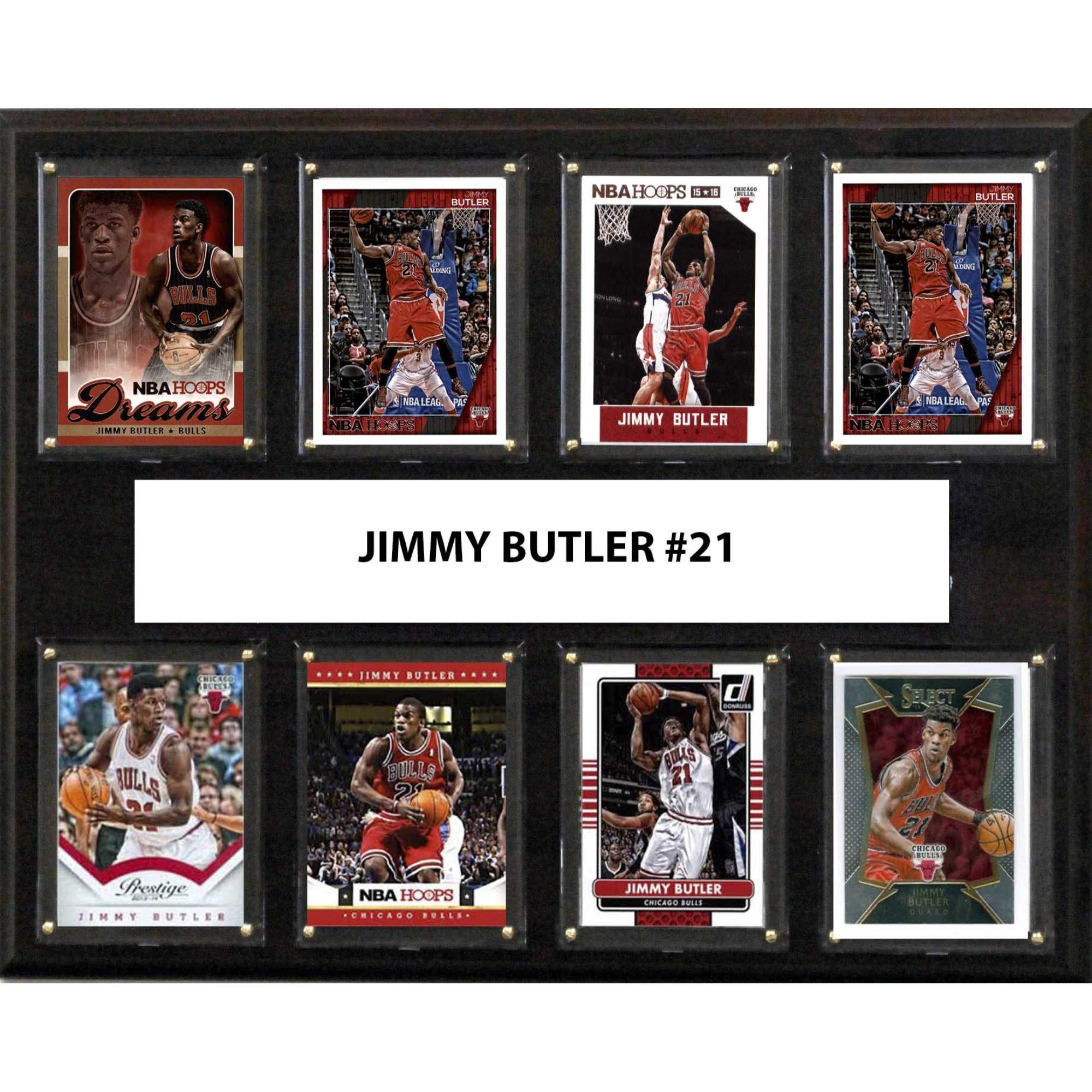 C&I Collectables Men's 1215JBUTLER8C NBA 12"x15" Jimmy Butler Chicago Bulls 8-Card Plaque, Brown, No Size