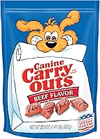 Vista 23 de Canine Carry Outs Golosinas para perros, sabor a carne y queso, 47 onzas