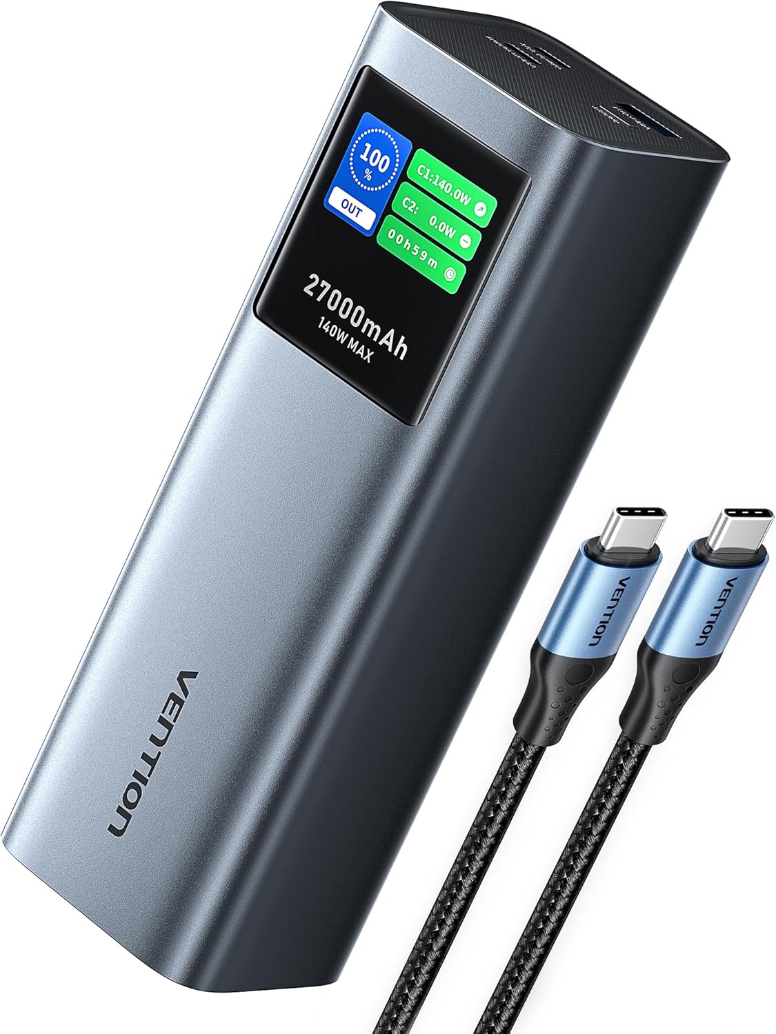 VENTION Powerhive Laptop Power Bank with two USB-C cables