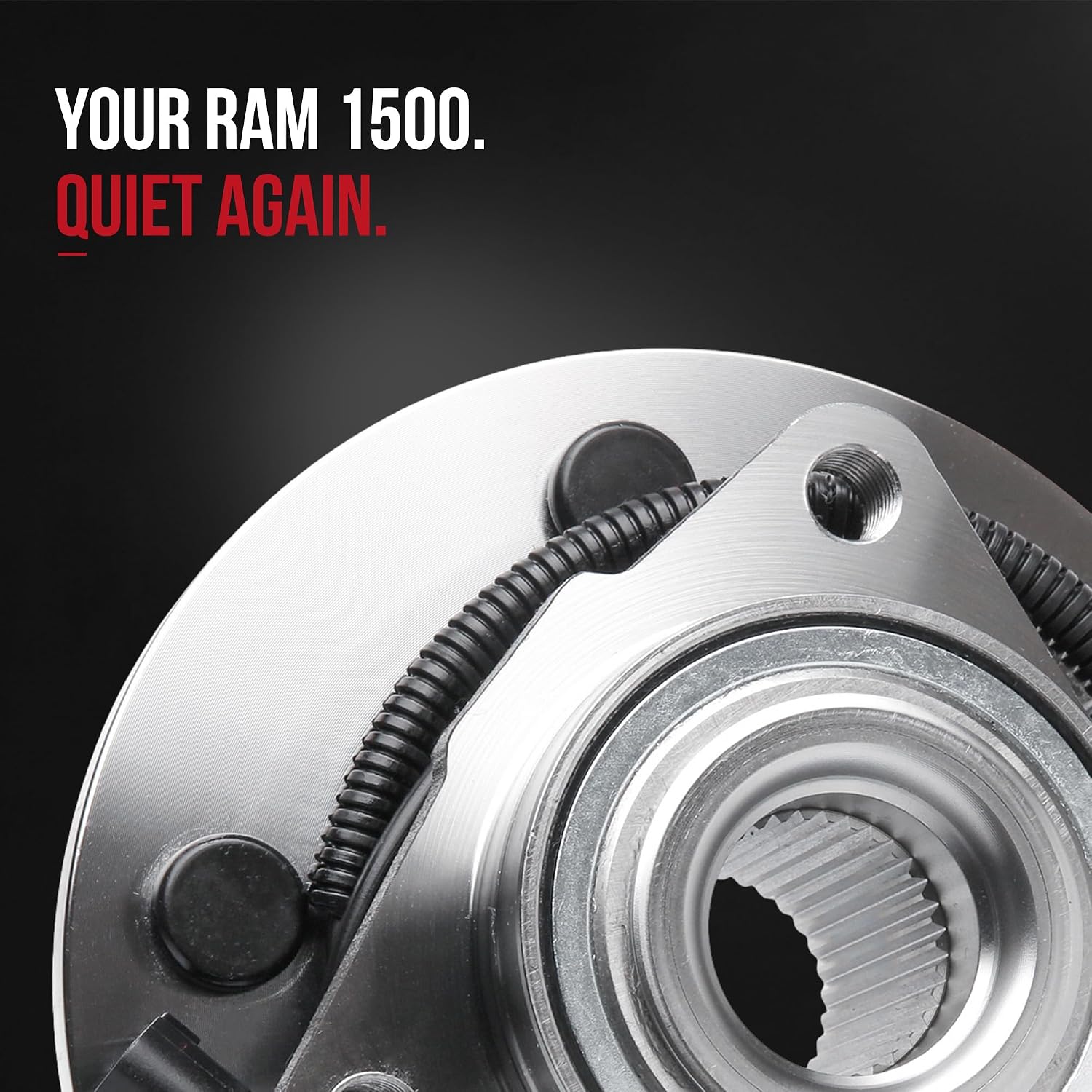 Front Wheel Bearing and Hub Assembly - Compatible with Ram - 1500 - Rear Wheel Bearing - Replaces 515151, 951-094 - 2011-2019