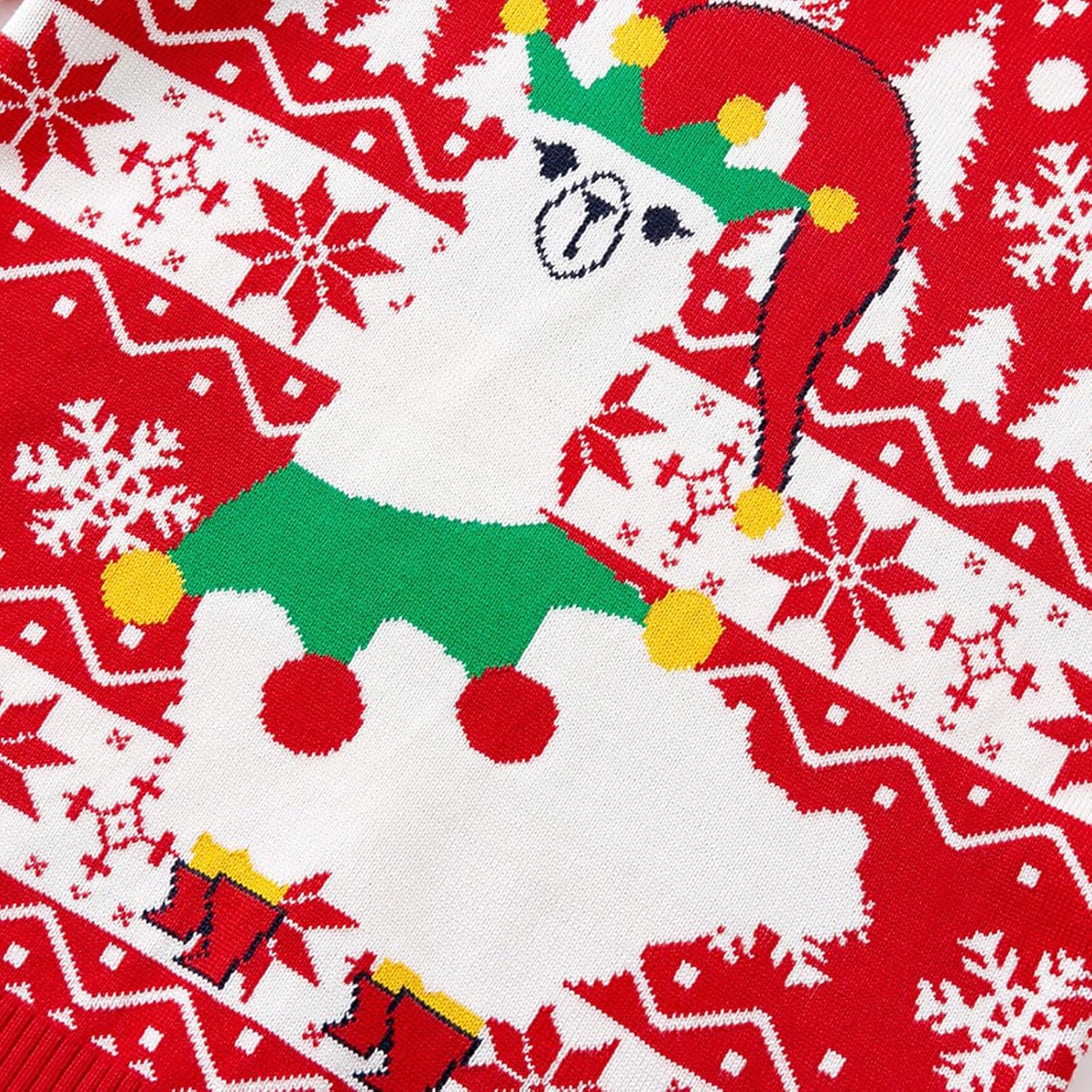 Ugly Christmas Sweater for Girls Funny Xmas Knit Pullover Shirts Kids Child Holiday Jumper Tops Outfit 2-14 Years - Image 4