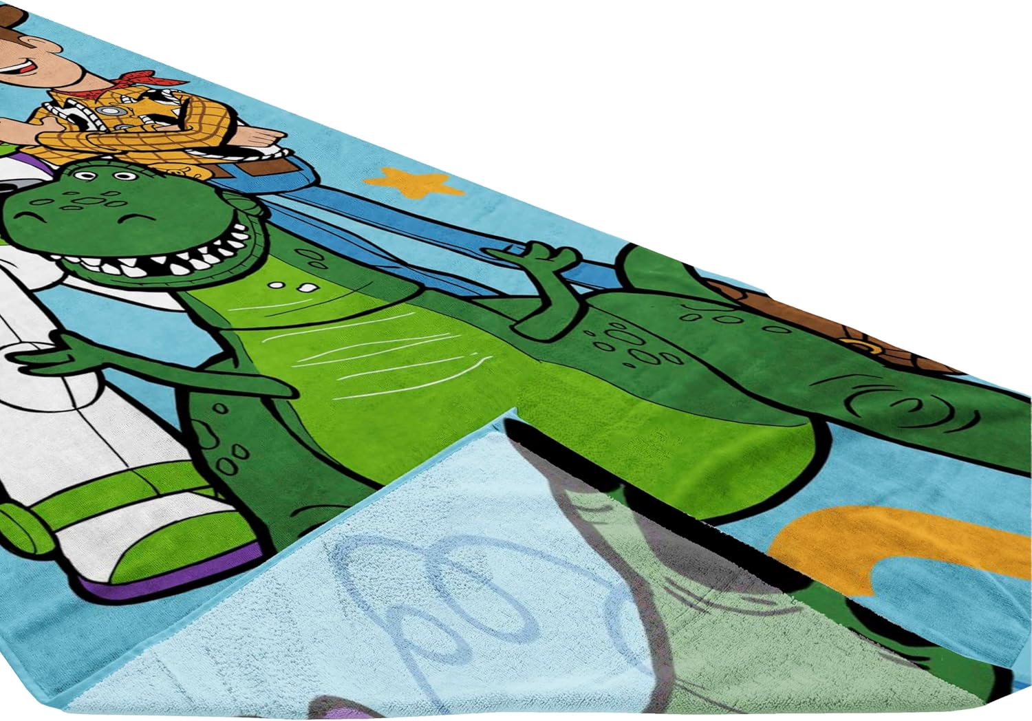 Jay Franco Beach Towel - 100% Cotton Kids Super Soft Absorbent Bath Towel, 28" x 58" Inch Lightweight for Travel, Official Licensed Product, Multi - Toy Story
