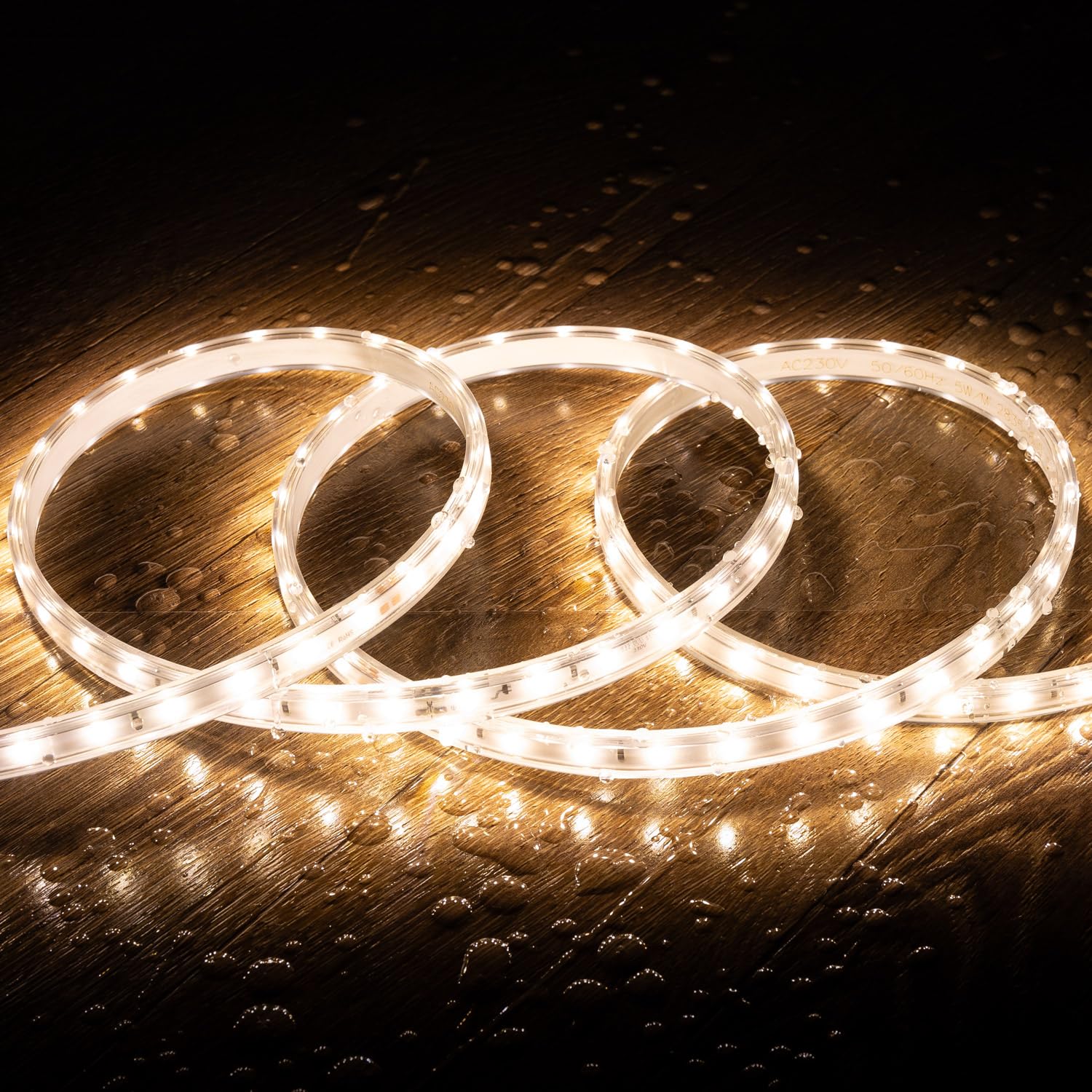 LEDKIA LIGHTING Tira LED Regulable 220V SMD 60 LED/m BOBINA 50m 6W/m 600lm/m Ancho 12mm Corte 20cm IP65 Blanco Neutro