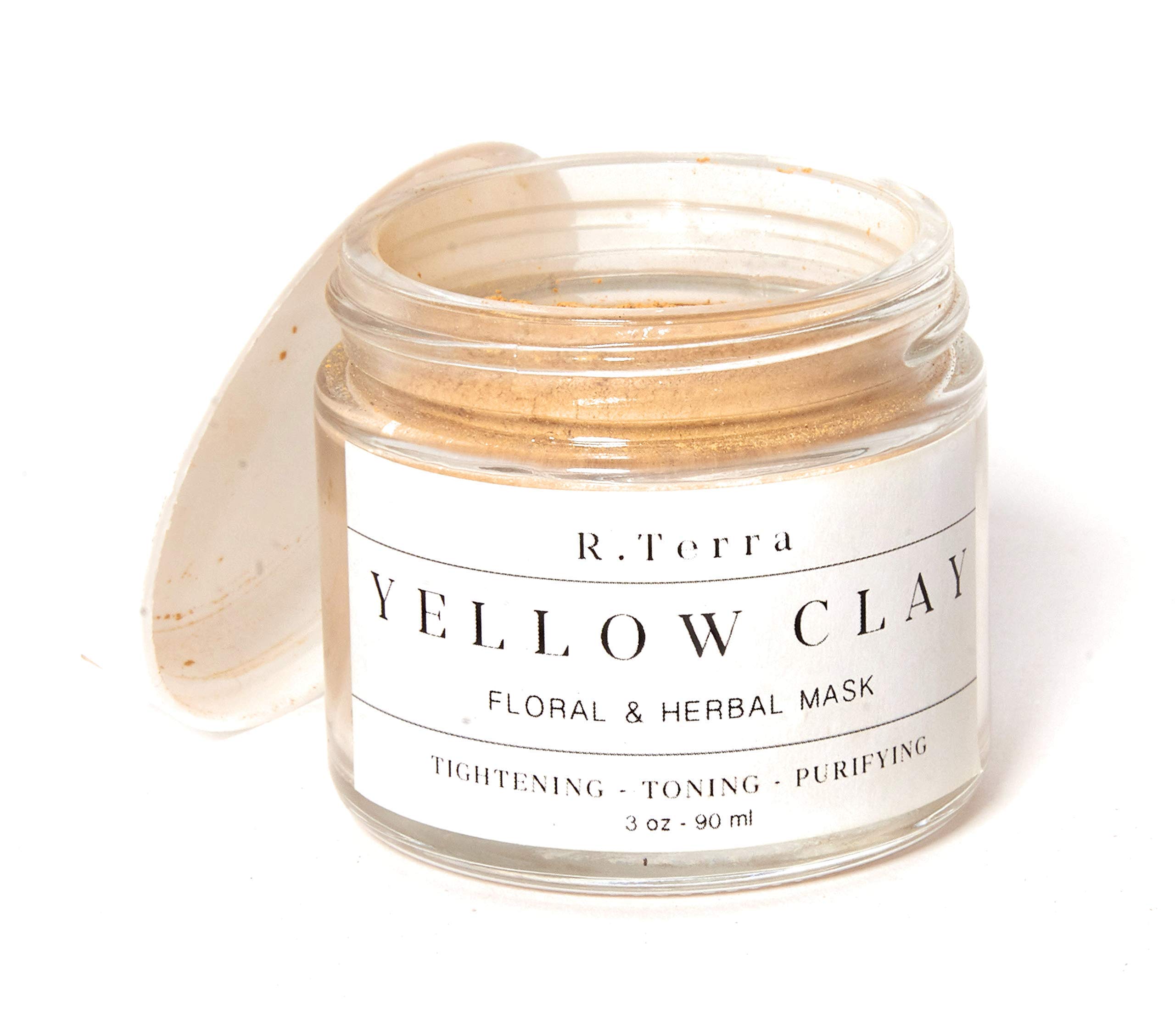 Yellow Clay Face Mask- Natural Skin Care | Skin Treatments | Spa Gift for Her | Hydrating Mask | Organic Face Mask | Antioxidant and Soothing | Tightening Mask | Exfoliater