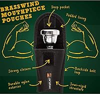 Vista 6 de Protec Boquilla de trombón/eufonio bolsa acolchada de nailon con cierre seguro de gancho y bucle, modelo A204