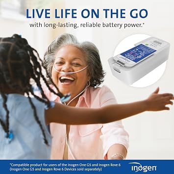Inogen Extended (16-cell) Battery - for the Inogen One G5/Inogen Rove 6 - Up to 12 hours, 45 minutes of battery life on setting 1-2.18 lbs.