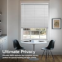 Vista 3 de CHICOLOGY - Minipersianas, persianas para ventanas, puertas, persianas y cortinas para cámper, color blanco medianoche (oscurecido), de 17 pulgadas