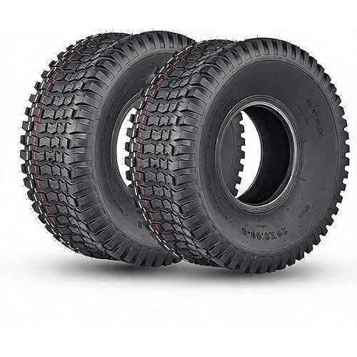 GarveeHome 20x8.00-8 Turf Tires 2 Pack, 4PR Heavy Duty Tubeless NHS Off-Highway Lawn Mower Tires Replacement for Riding Mower, Garden Tractor, Golf Cart and Utility Vehicle