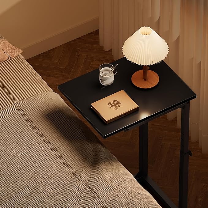 Mesa Auxiliar en Forma de C Ajustable en Altura 40x30x83 cm miniatura 5