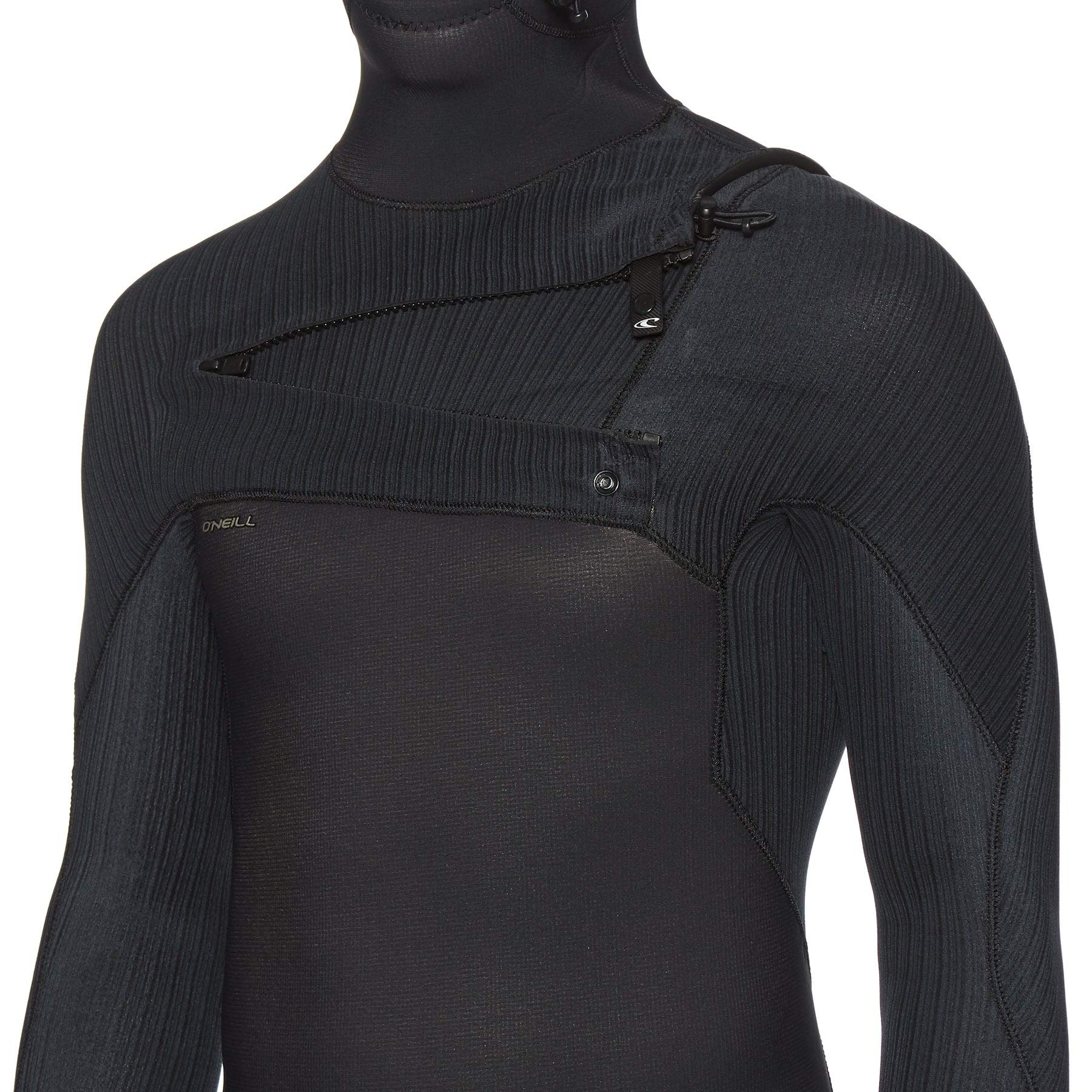O'NEILL 2026 Hombres Hyperfreak+ 5/4mm Chest Zip con Capucha Neopreno 5347 - Black