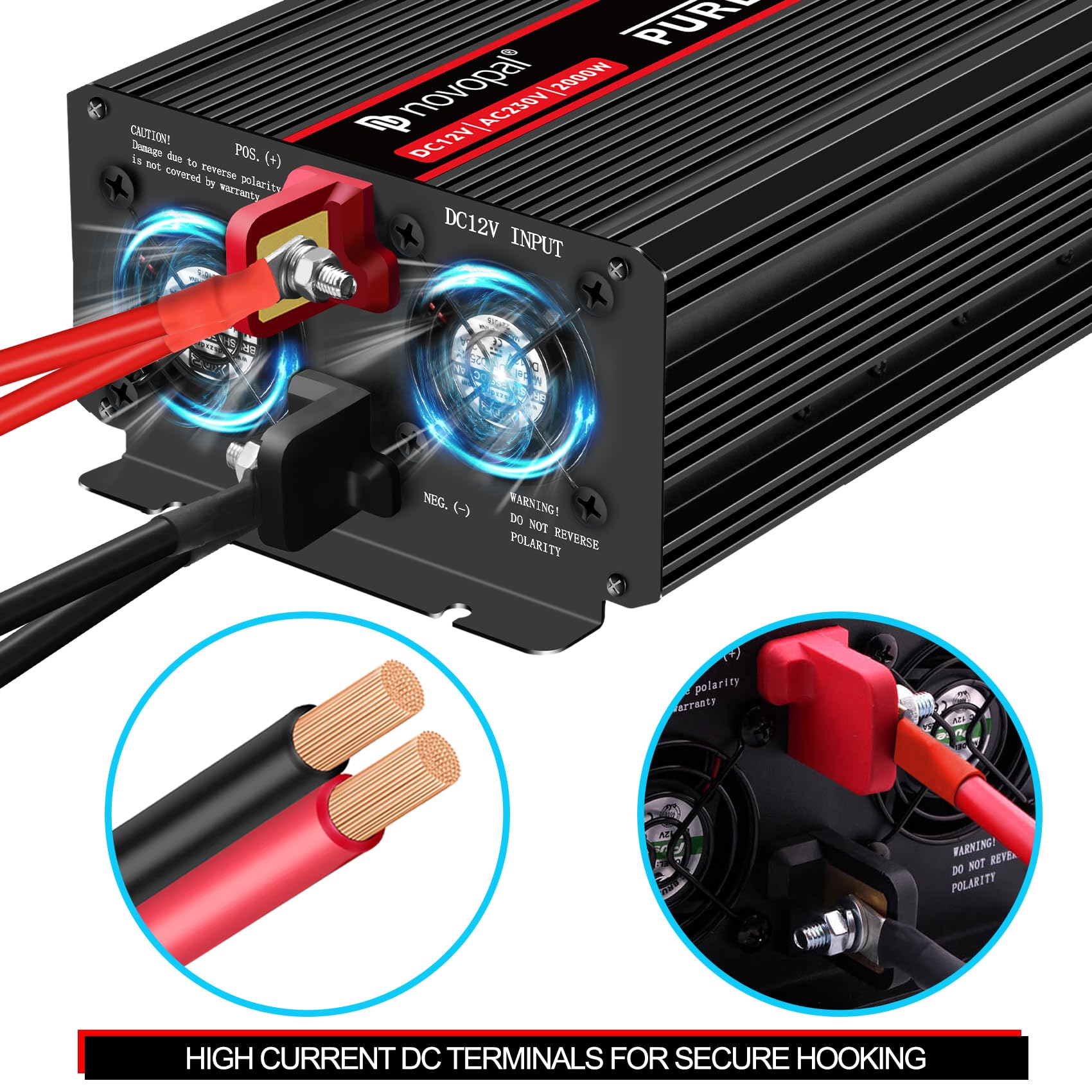 ☆最終値下げ！novopal　DC-ACインバータ―　連続2000W　MS2000（現状渡し）☆ Amazon.co.jp: Novopal 純正正弦波パワーインバーター 2000ワット 12V