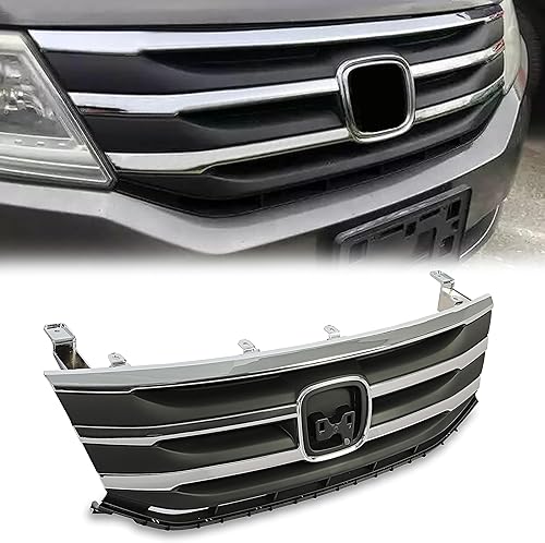 KUAFU Rejilla superior de parachoques delantero compatible con Honda Odyssey 2011-2013 Reemplazo para HO1202107C HO1217105 HO1210138 Parrilla de