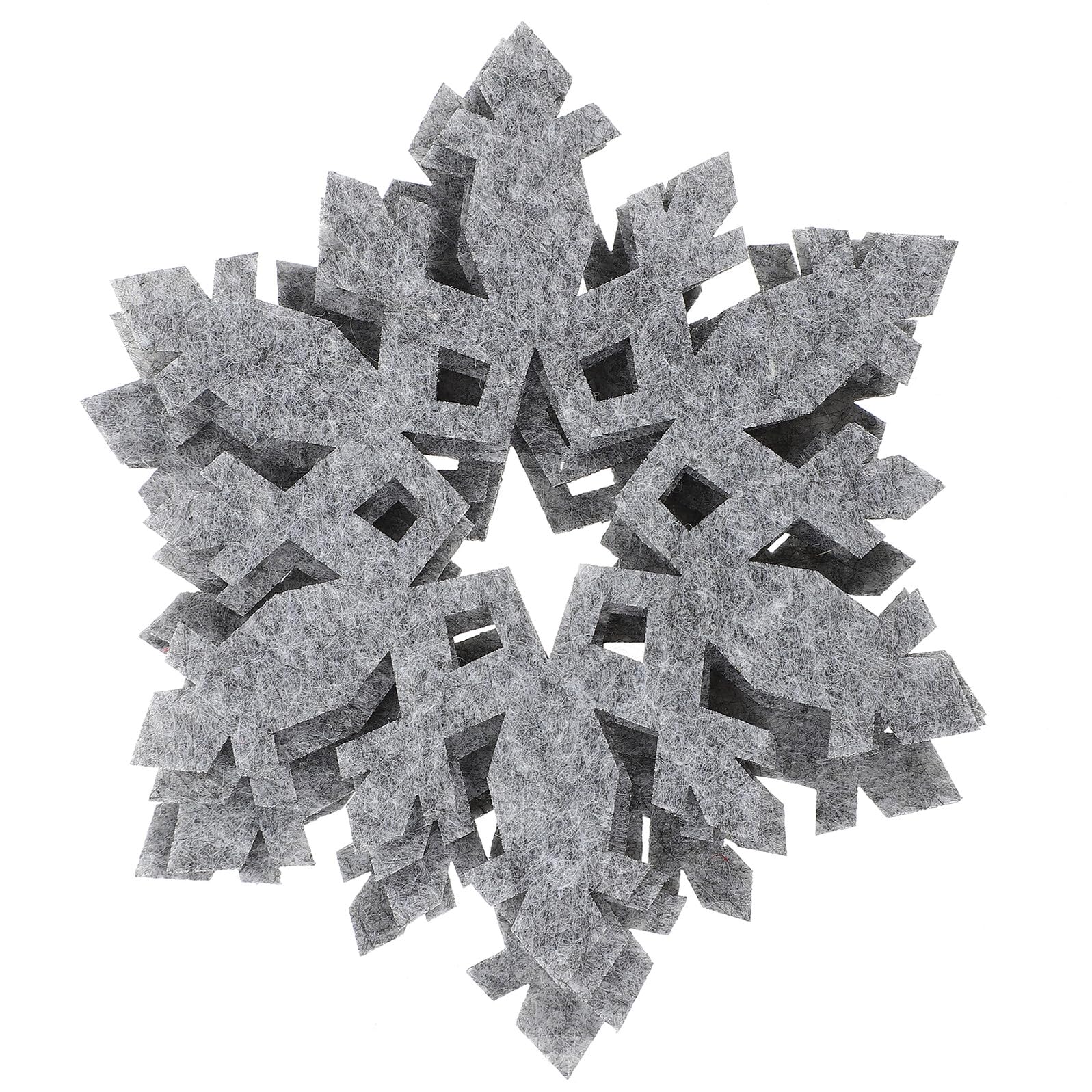 Tapis de table flocon feutre gris pour éviter les taches de cire et brûlures lors du réveillon
