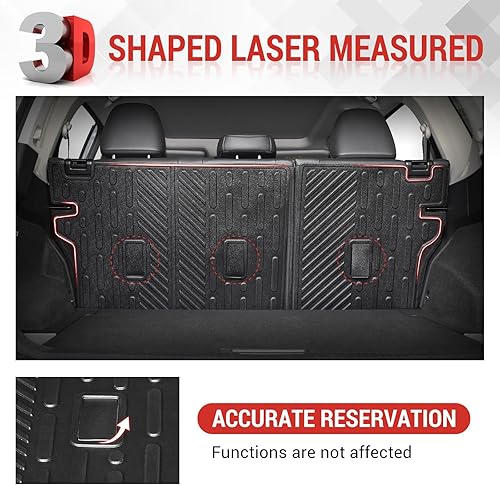 Miniatura 3 de Alfombrilla de carga apta para Nissan Rogue 2021-2024, alfombrilla de maletero de elastómero termoplástico (TPE), protector de respaldo para todos