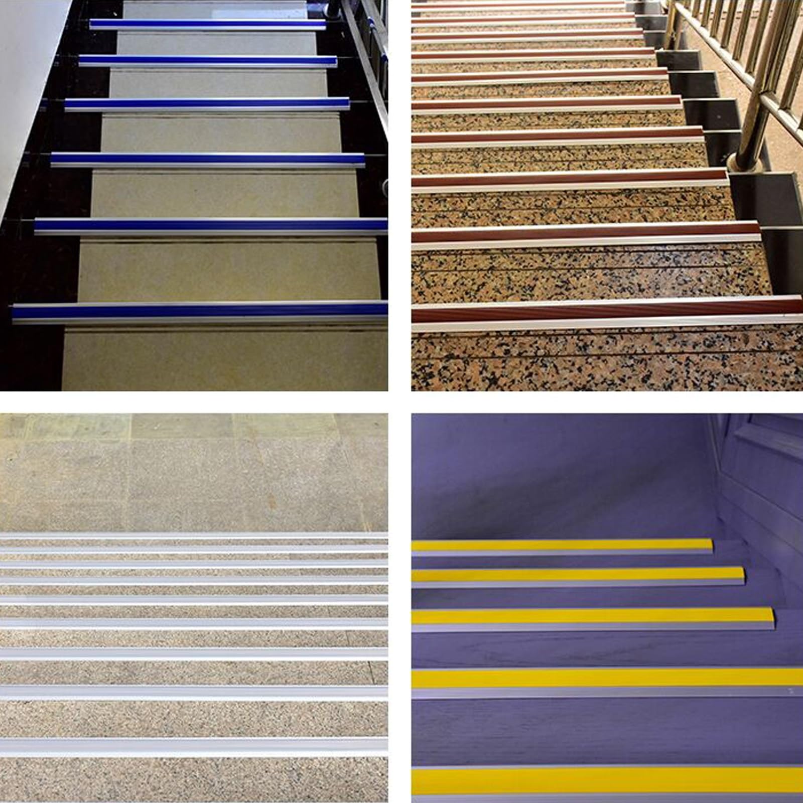 Tira De Umbral ProteccióN, Perfil para Escaleras En Forma De L, Perfil Angular De Aluminio para Escaleras, Tiras Antideslizantes para Peldaños, para Peldaños De Interior Y Exterior ( Color : Yellow ,