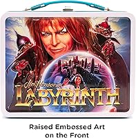 Vista 3 de AQUARIUS Labyrinth - Caja grande de diversión, caja de almacenamiento de lata resistente con mango de plástico y cubierta frontal en relieve