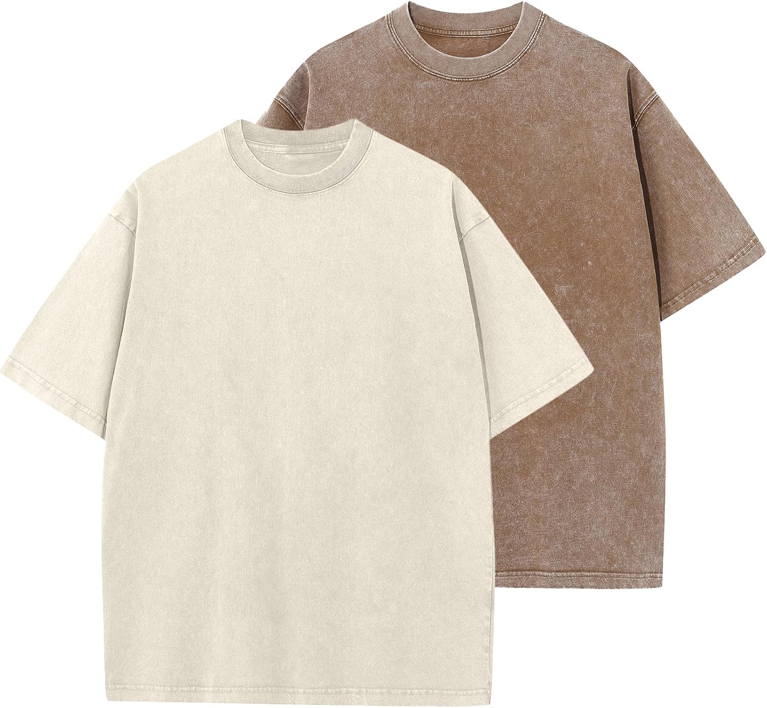 Men's Oversized Cotton T-Shirts Loose Fit Vintage Washed Tee Unisex Short Sleeve Casual Shirts Tops