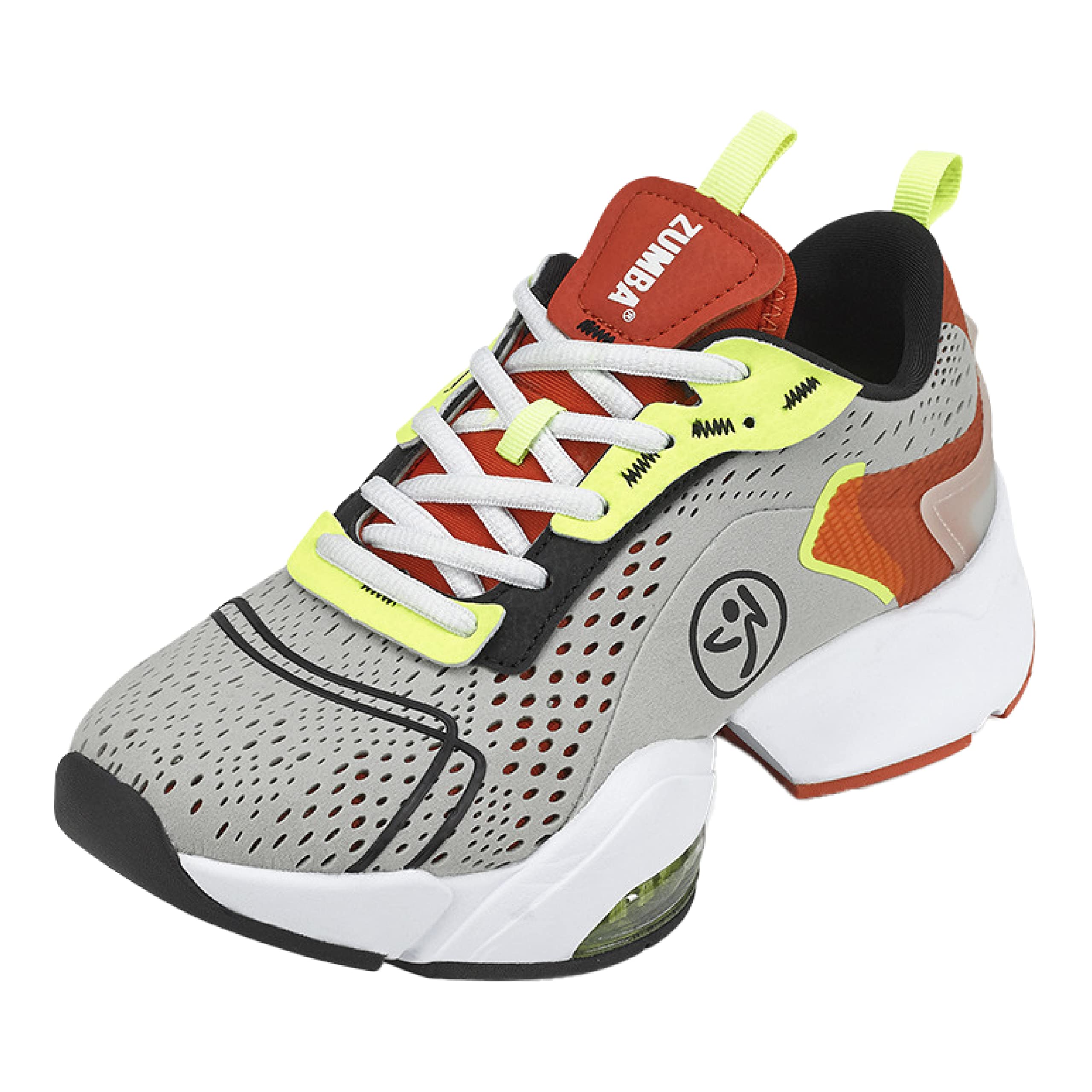 ZUMBA Women's Air Stomp Classic low-top dance sneakers in orange