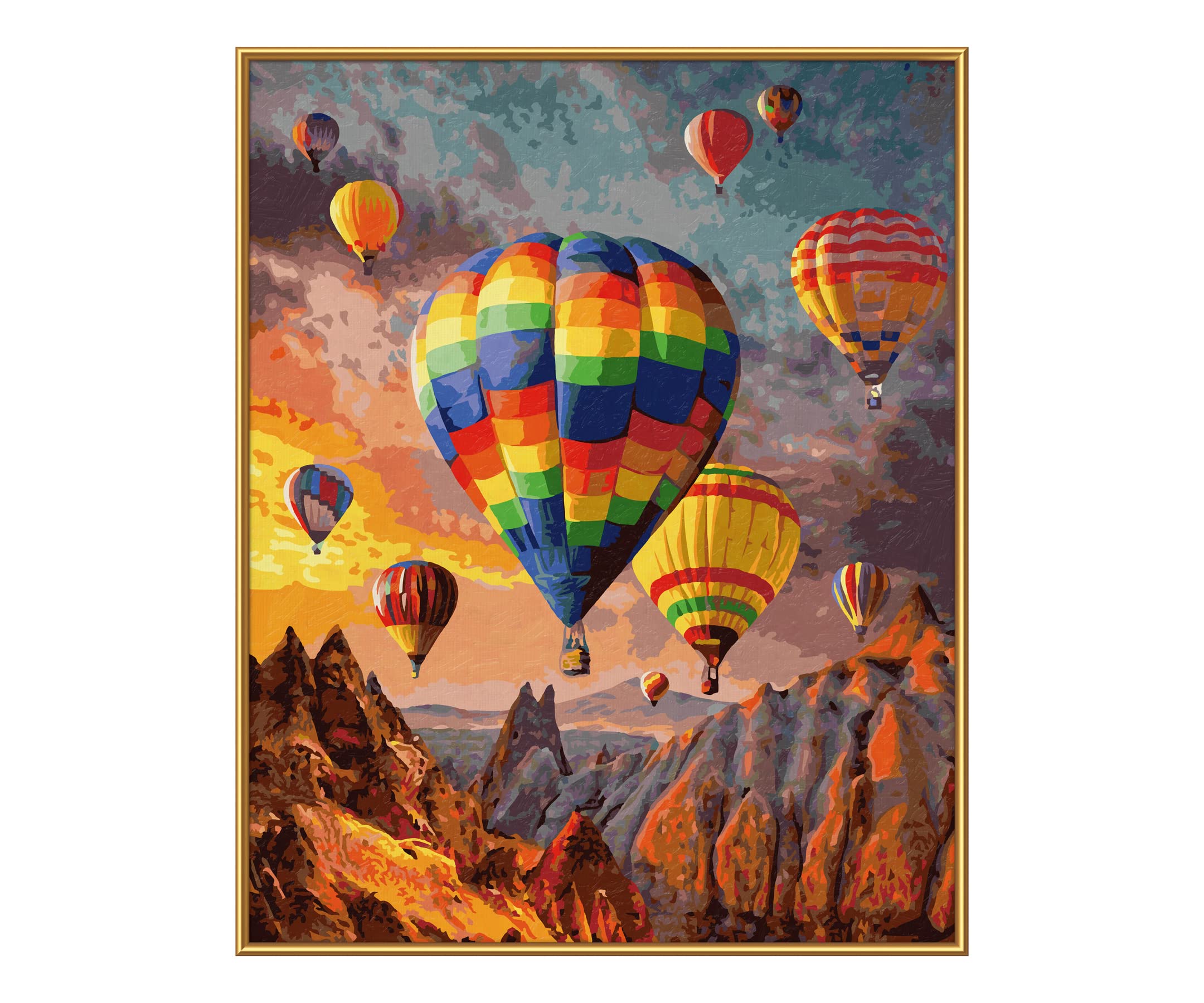 Schipper 609130858 Peinture par Numéros Montgolfières - Images Peinture pour Adultes avec Pinceau et Peinture Acrylique 40 x 50 cm