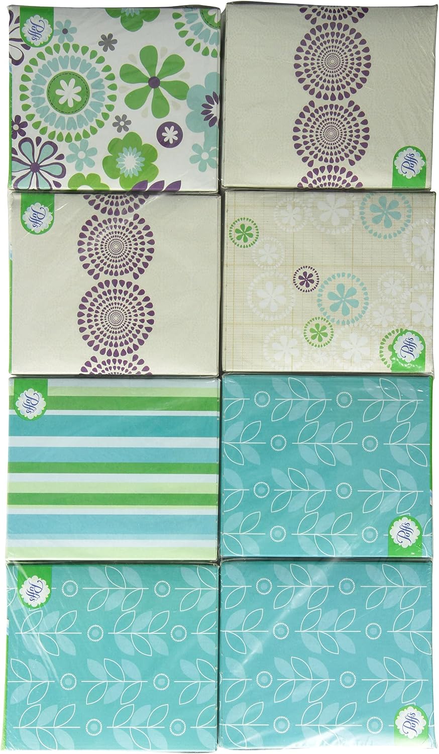 Puffs Plus Lotion Facial Tissues, 8 Cube Boxes (56 Tissues per Box)