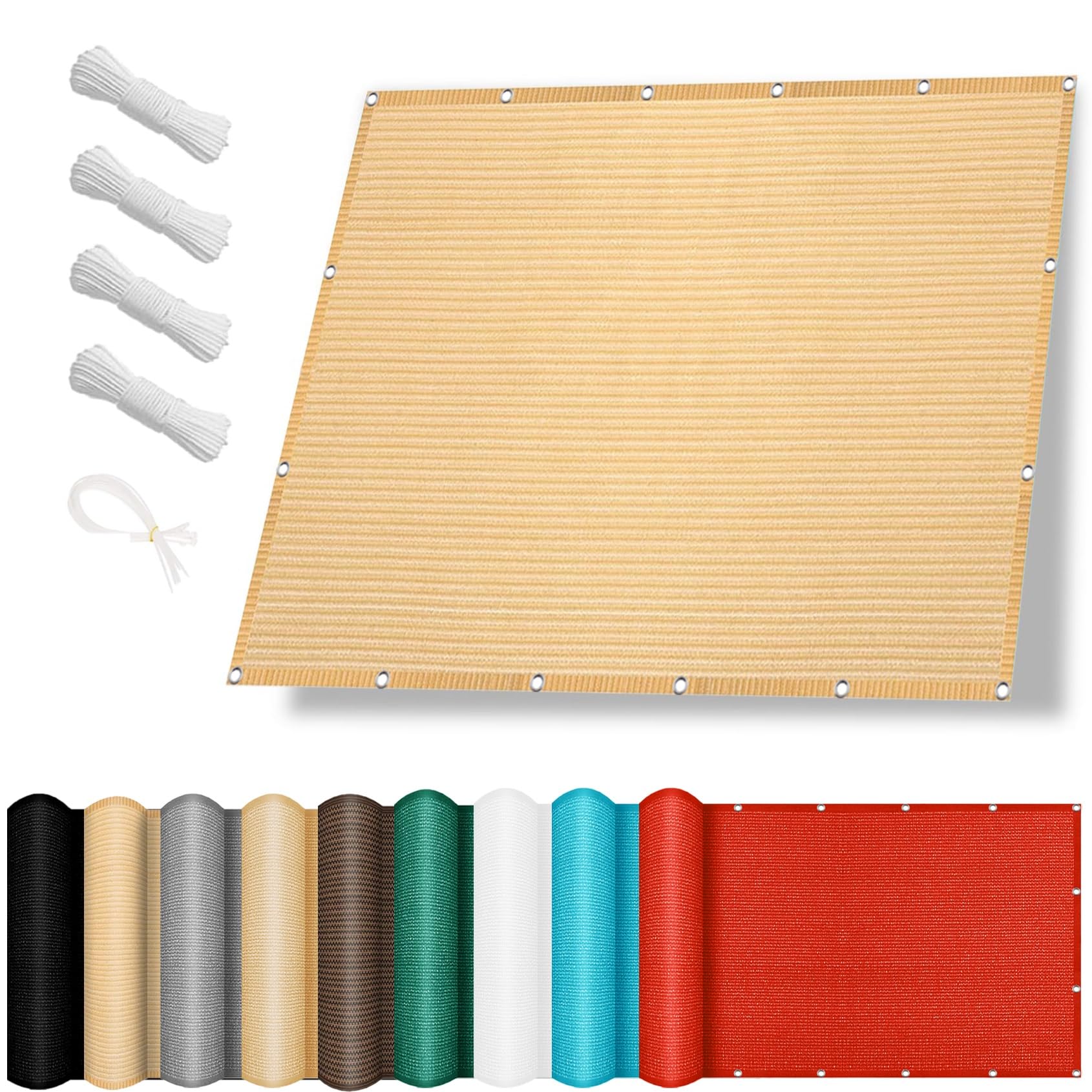 Voile d'ombrage rectangulaire pour bloquer la chaleur du soleil