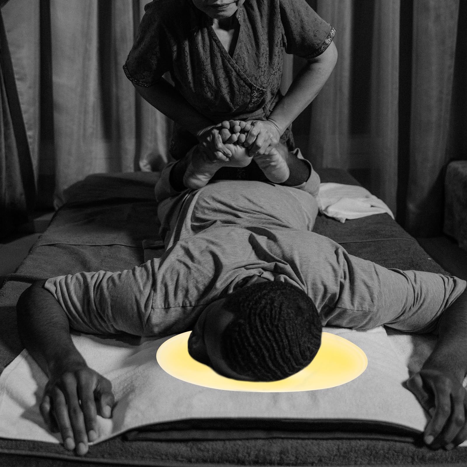 Almohada en Facial Amarilla de Silicona Forma Salón | Uso en Masaje y Tiendas, Reutilizable y Lavable, Posición Cómoda y Relajante