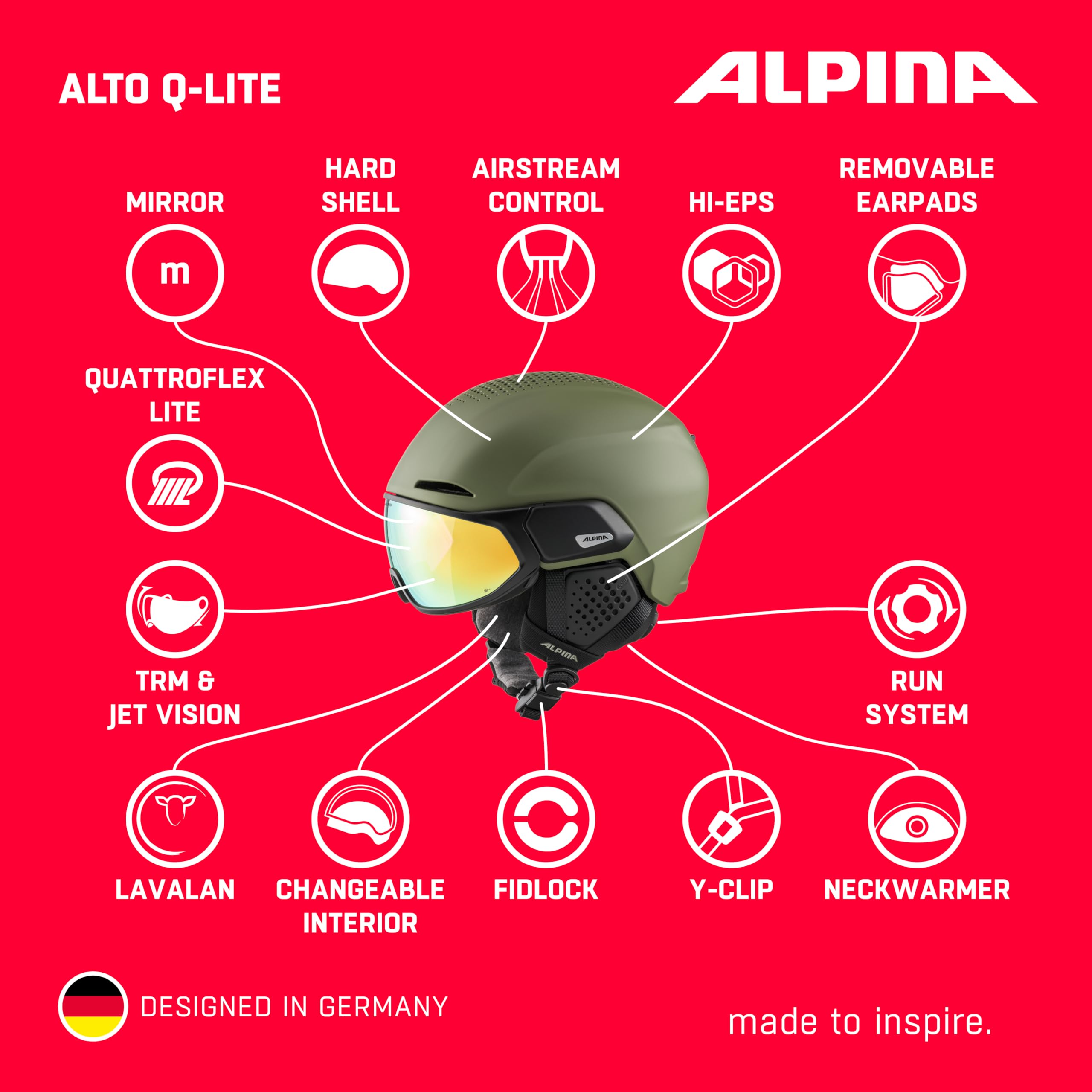 Amazon | ALPINA(アルピナ) スキースノーボードバイザーヘルメット