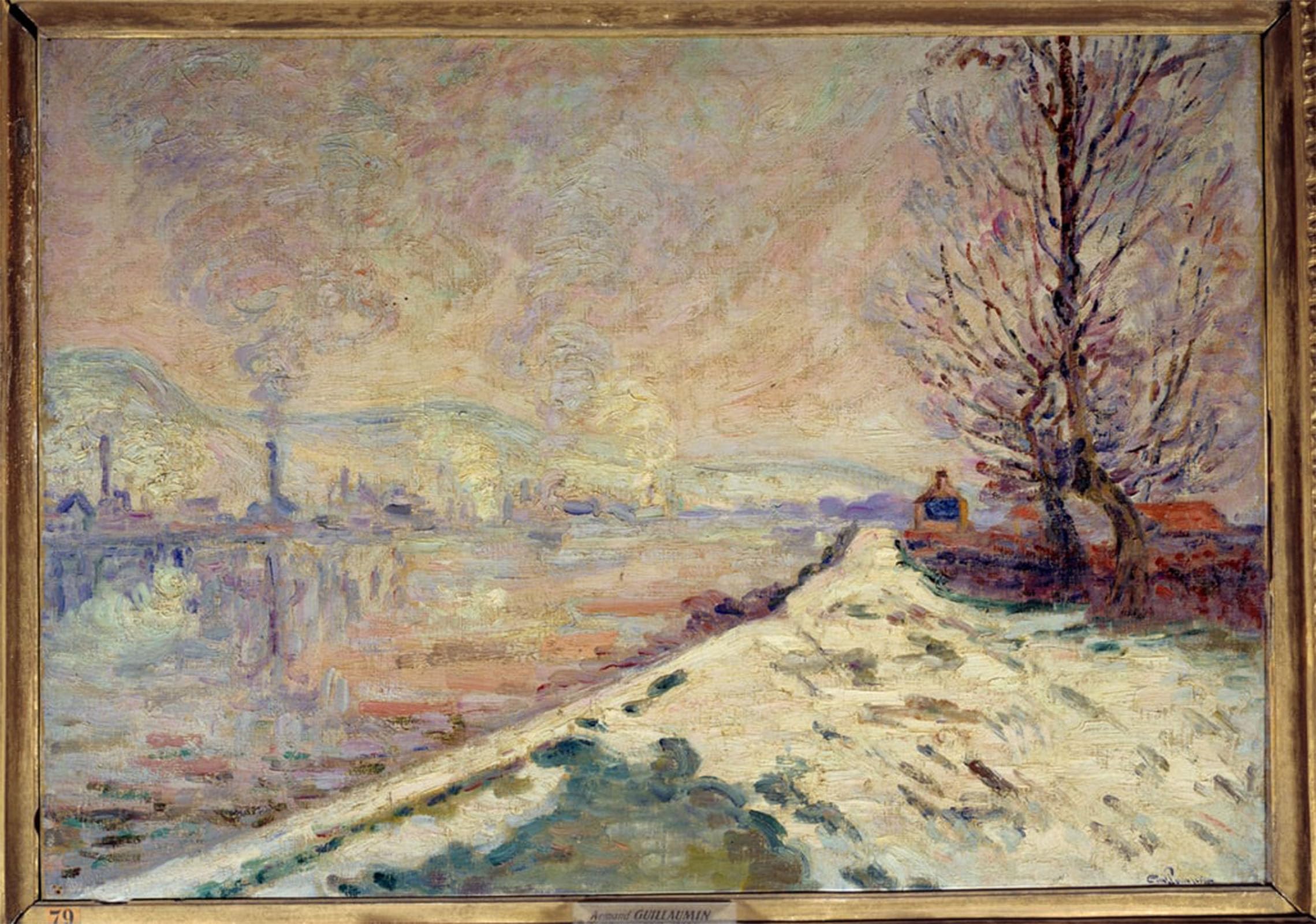 SERENDIPITP Abstract Painting Mural Print Picture Wall Decor Painting Rouen Slush Painting by Jean Baptiste Armand Guillaumin Vintage Wall Artwork for Home Decor 60x90cm