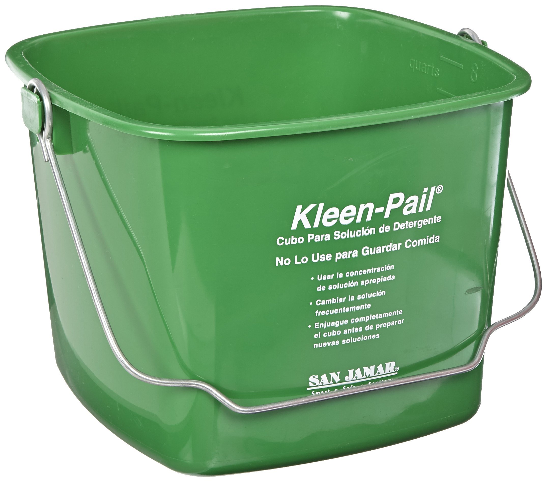 Carlisle FoodService Products San Jamar KP256GN Kleen-Pail Commercial Cleaning Bucket, 8 Quart, Green