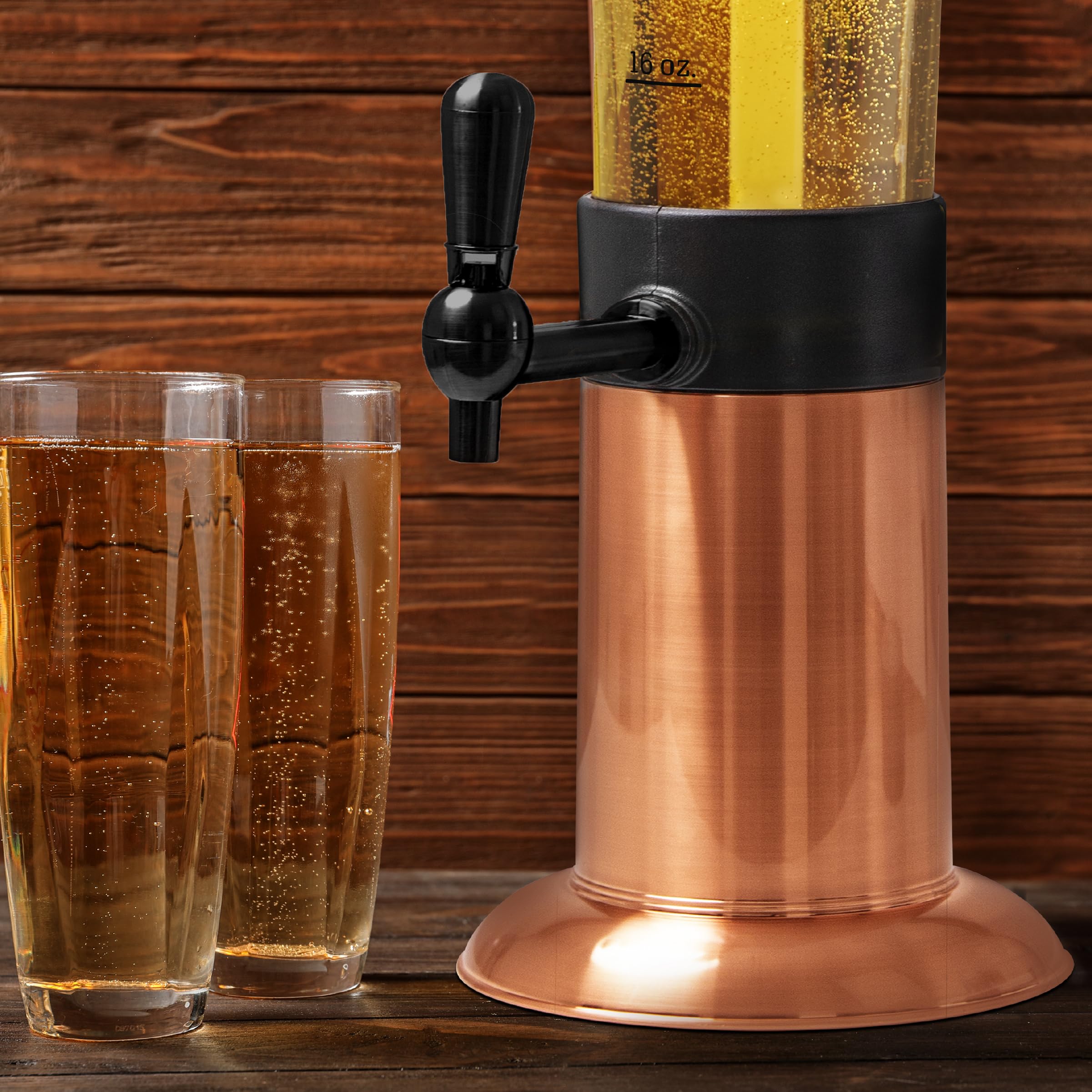 Dispensador de bebidas con enfriador de bebidas de tubo de hielo, capacidad para 7 latas de cerveza, torre de margarita, torre de mimosa, suministros para fiestas de barbacoa, accesorios de bar en