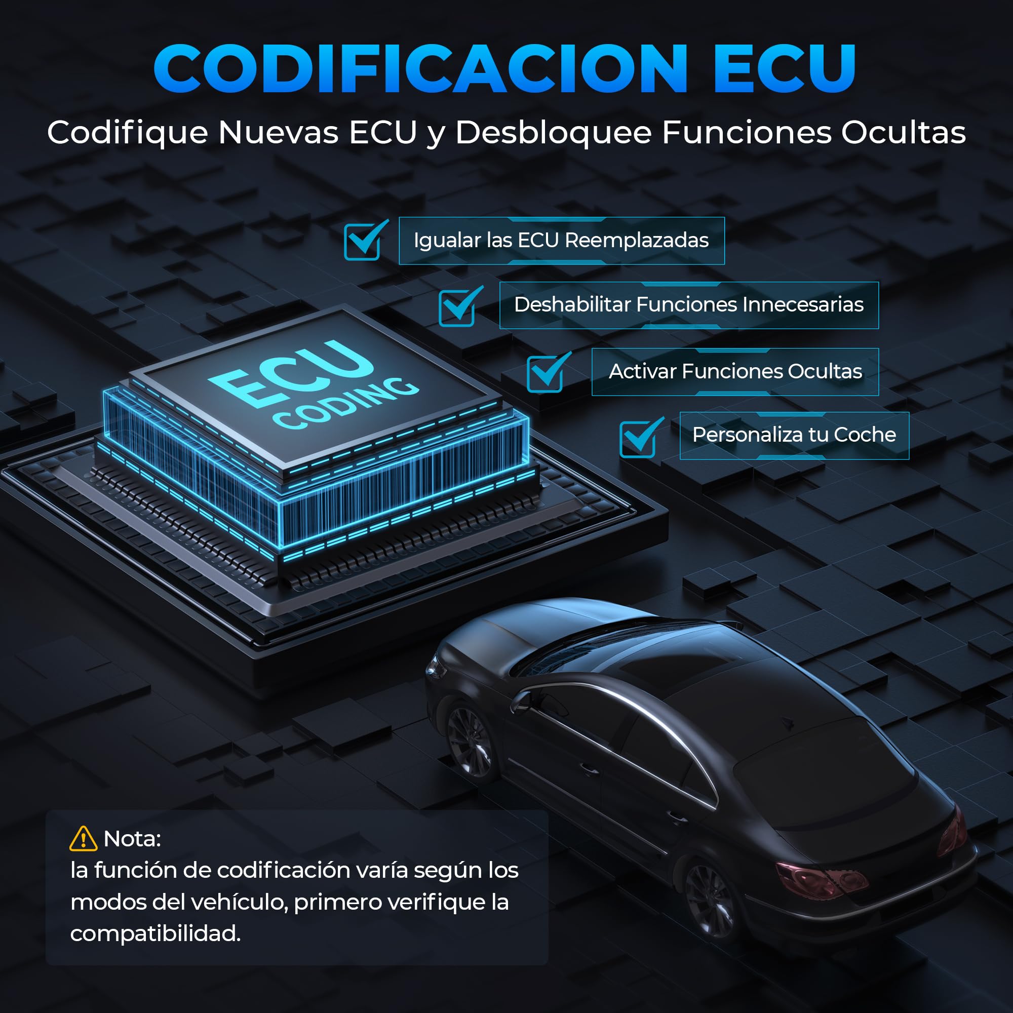 TOPDON OBD2 Diagnosis Coche AD900BT, Codificación ECU, Control Bidireccional, 28+ Servicios, Escáner de Sistema Completo, para Todos los Vehículos con FCA, 2 Años de Actualizaciones Gratuitas