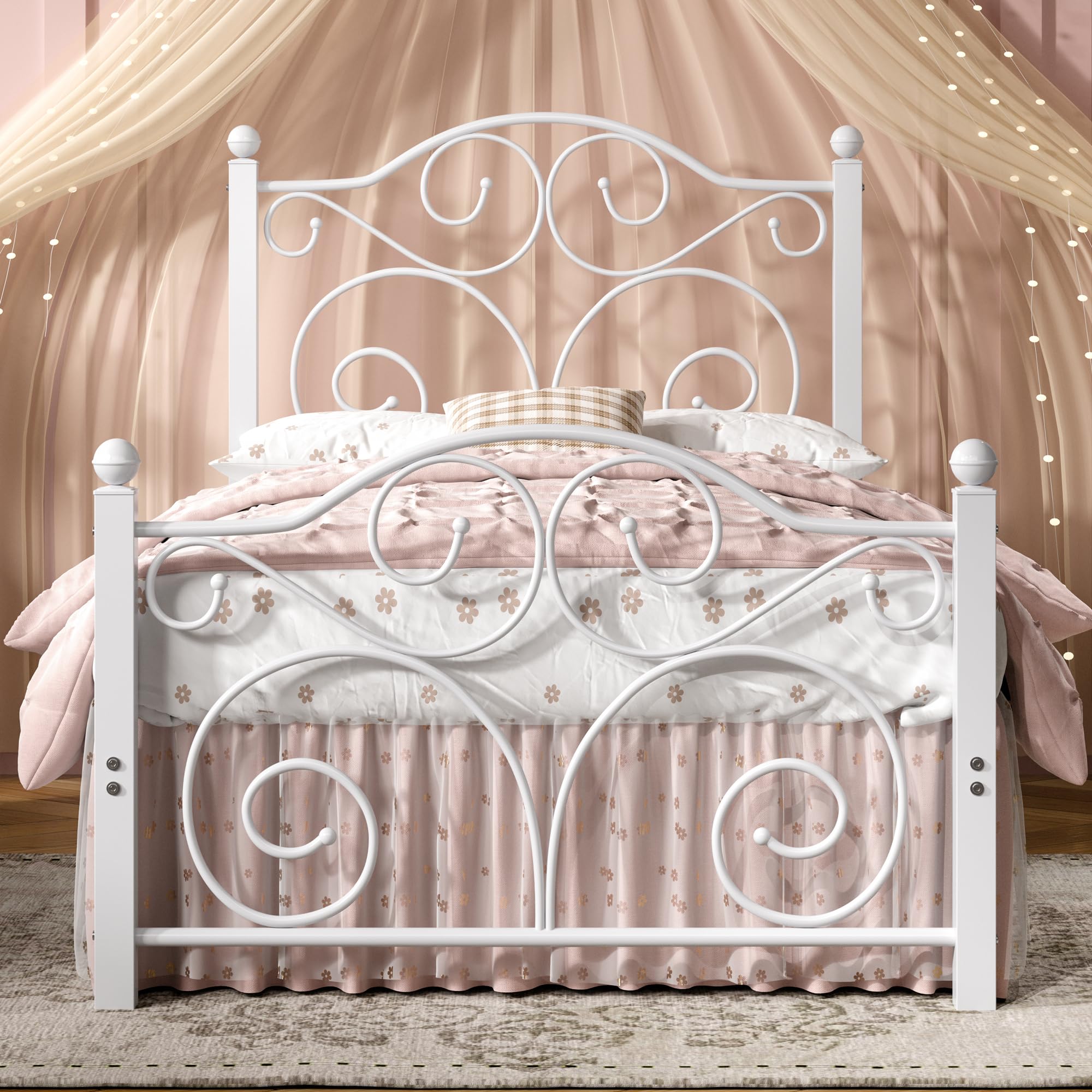 ベッドフレーム Bed frame + mattress (both) set Amazon.com: VECELO Twin Size Bed Frame with Headboard and
