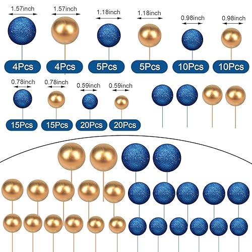 Miniatura 128 de 108 bolas para decoración de tartas, decoración de cupcakes, globos de espuma para hornear pasteles, boda, aniversario, decoración de cumpleaños