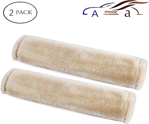 Miniatura 5 de Amooca Funda universal para cinturón de seguridad de piel sintética suave para automóvil, camión, SUV, avión, almohadilla para cinturón de seguridad