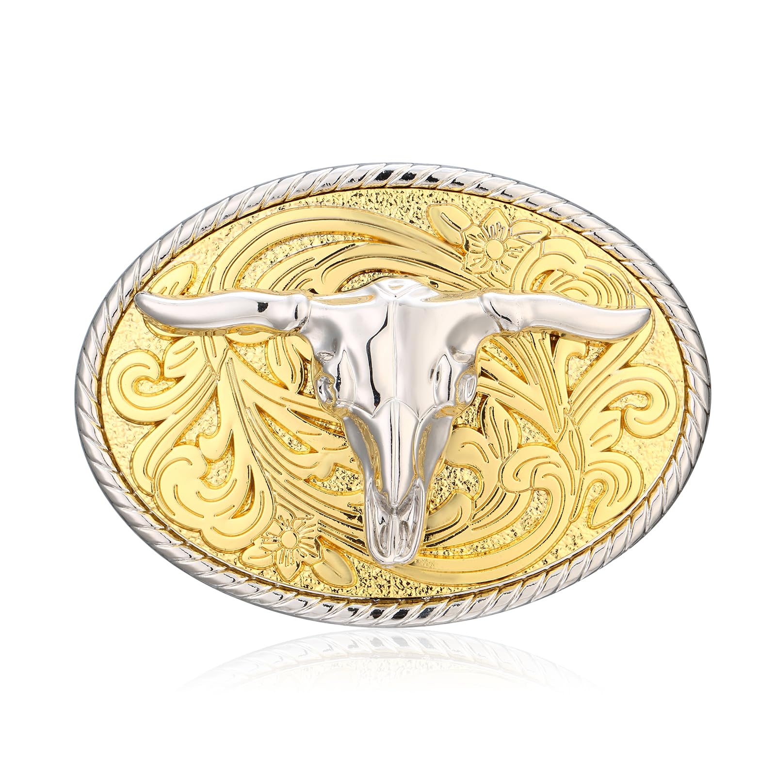 Turquoise Belt Buckle for Men Western Texas Longhorn Bull Rodeo Belt Buckle American Cowboy Chic Gift