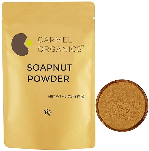 CARMEL ORGANICS SoapnutArithaReetha Powder (8 Oz o 8.01 oz) para el cuidado del cabello  Natural  Sin conservantes y aditivos añadidos  Polvo