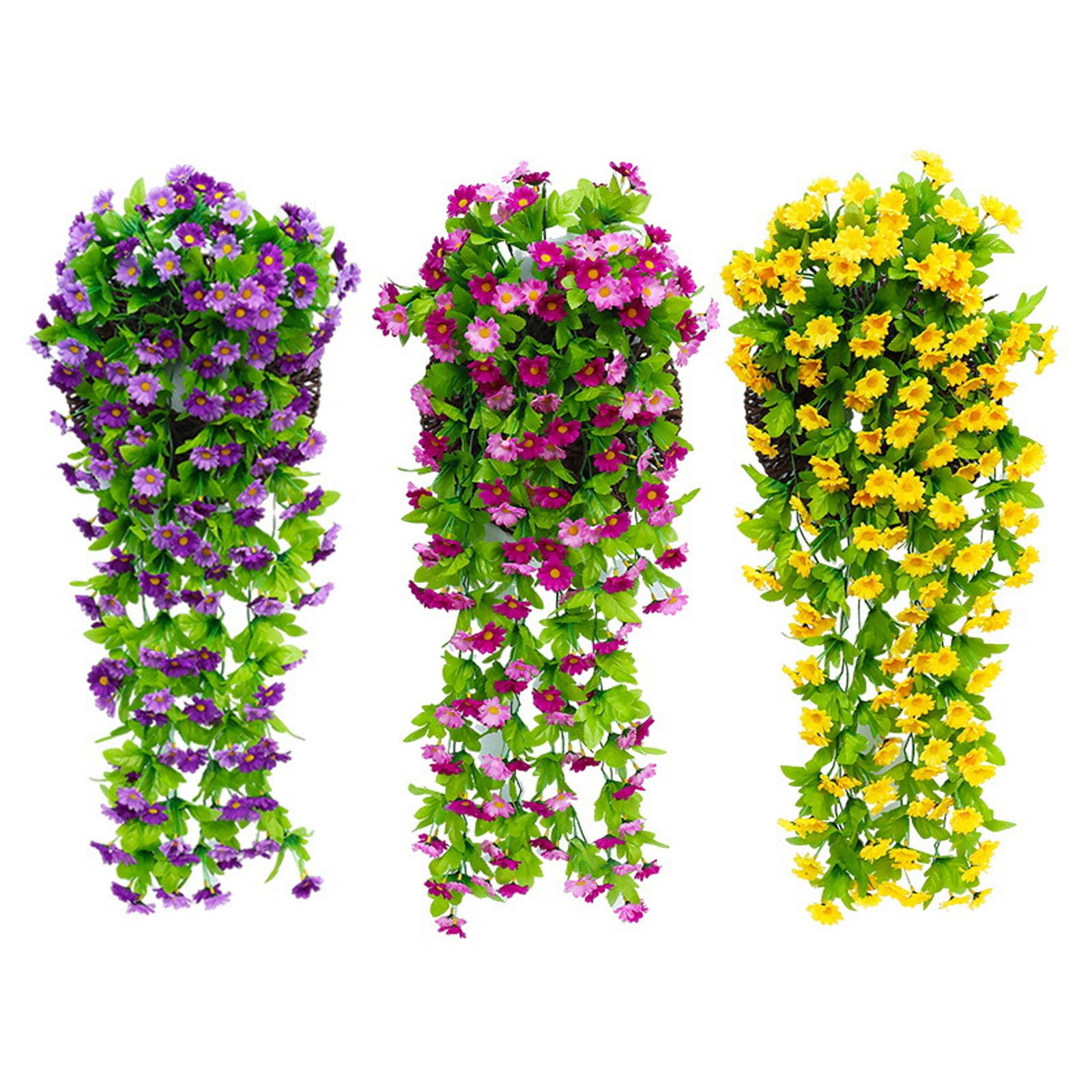 Künstliche Hängeblumen, 8 Stück, künstliche Hängepflanzen für den Außenbereich, Wanddekoration, Bauernhaus, Veranda, Zimmer und Garten, Dekoration für Zuhause, Garten, Wanddekoration (Farbe: D)