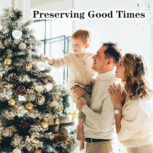 Miniatura 4 de Adornos de Navidad personalizados 2023, adorno de cerámica personalizado con nombre y año, adornos de árbol de Navidad de doble cara e impresión HD,